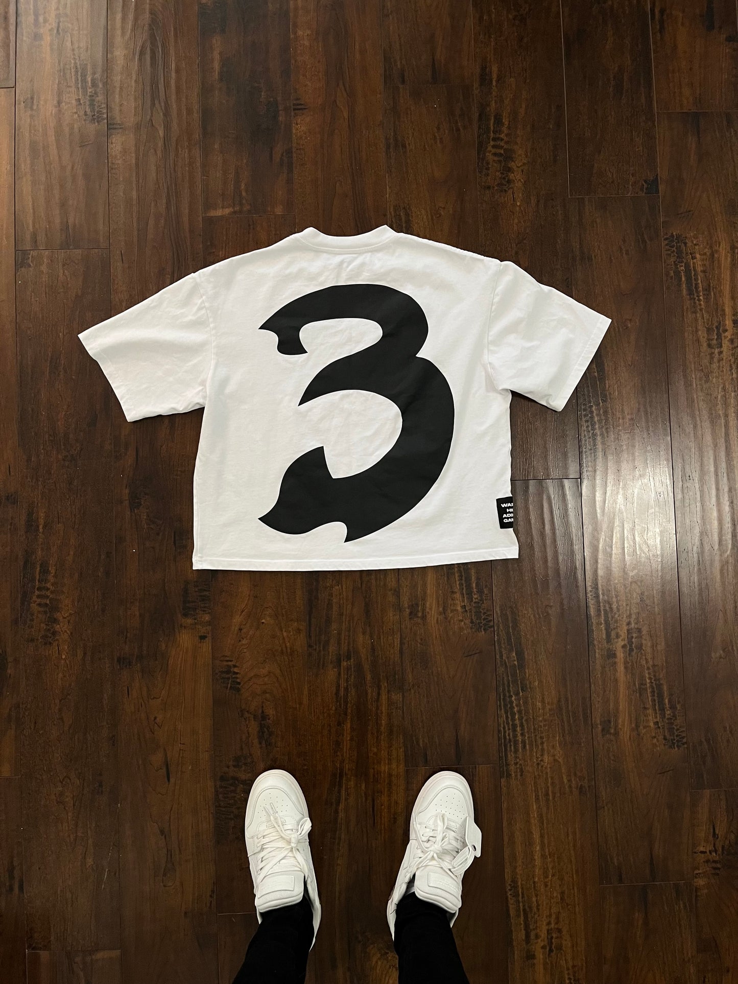 “GSD” White Oversized tee