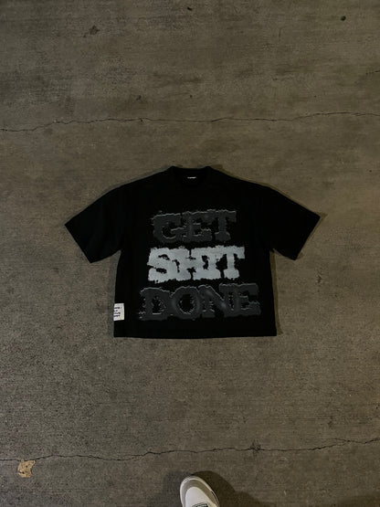 “GSD” Black Oversized tee
